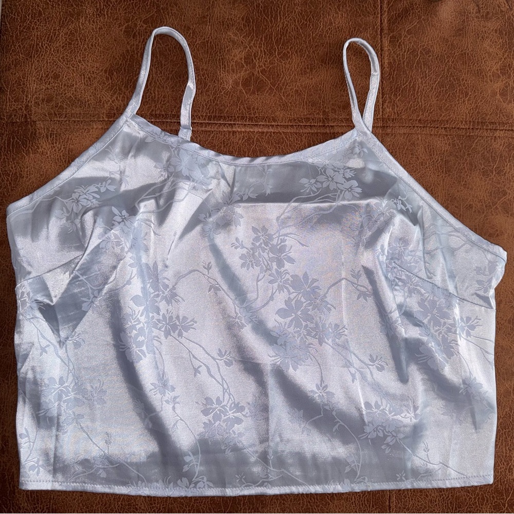Floral Satin Crop Top